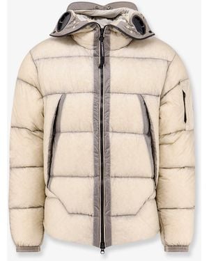 C.P. Company D.D. Shell Explorer Lens Medium Down Jacket - Natural