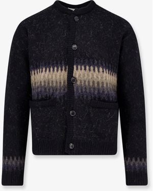Tonywack Jacquard Alpaca Cardigan - Blue