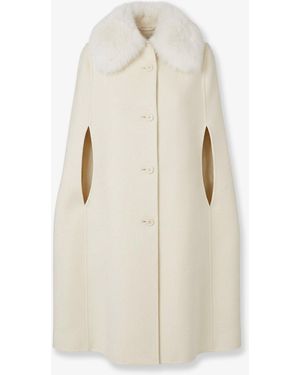 Fendi Virgin Wool And Angora Cape - White