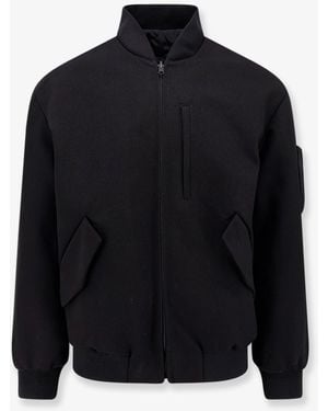 Hevò Castro Cotton Bomber Jacket - Black