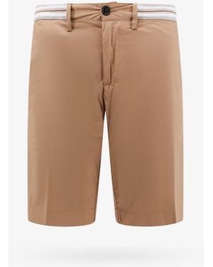 NUGNES 1920 Cotton Blend Bermuda Shorts With Elastic Waistband - White