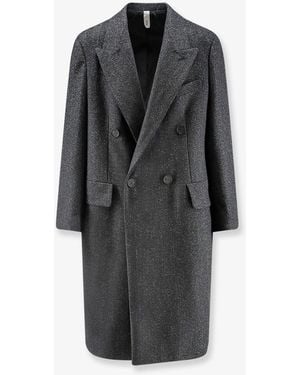 Hevò Martina Franca Wool Blend Coat - Gray