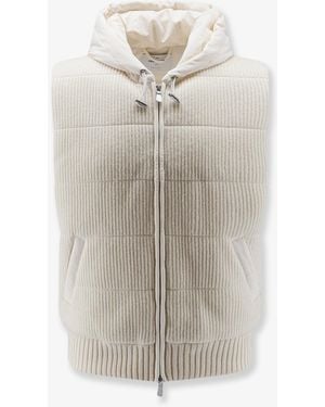 Gran Sasso Sleeveless Virgin Wool Jacket - White