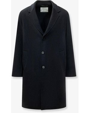 Amaranto Wool And Cashmere Blend Coat - Blue