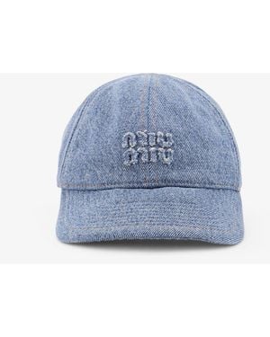 Miu Miu Debun Hat - Blue
