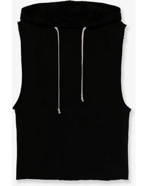 Rick Owens Sleeveless Organic Cotton Sweatshirt - Black