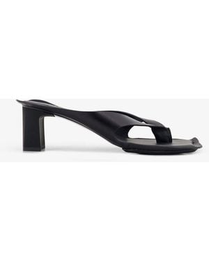 MM6 by Maison Margiela Leather Sandals - White