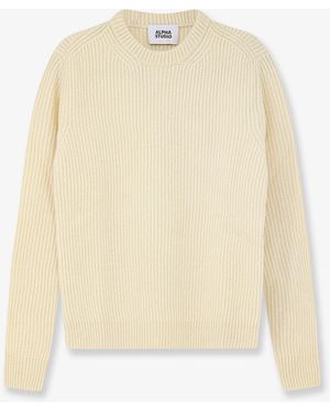 Alpha Studio Virgin Wool And Cashmere Sweater - White