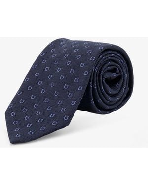 Ferragamo Cairo Silk Tie - Blue