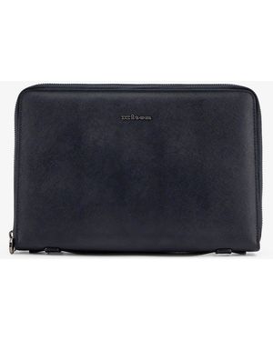 Kiton Leather Briefcase - Blue