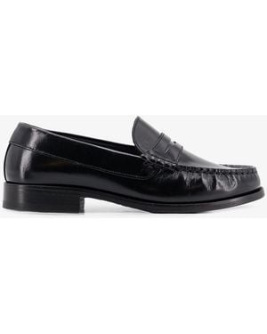Alohas Rivet Leather Loafers - White