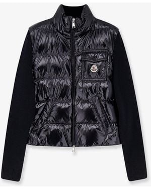 Moncler Piumino Con Inserti - Nero