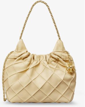 Tory Burch Fleming Mini Hobo Bag - Natural