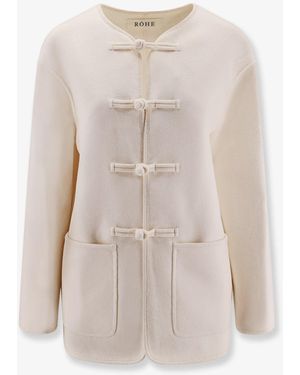 Rohe Mandarin Closure Wool Jacket - White