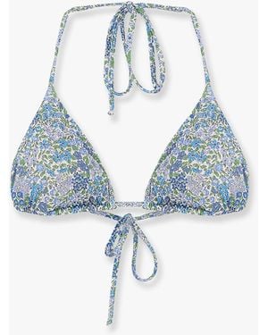 Mc2 Saint Barth Leah Nylon Bikini Top - Blue