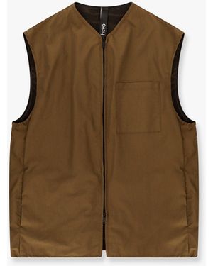 Hevò Carpignano Technical Fabric Vest - Brown