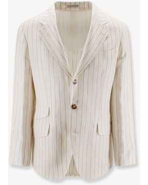 Brunello Cucinelli Linen Blazer - White