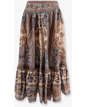 Zimmermann Ascension Tiered Midi Skirt - Multicolor