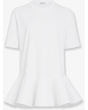 Alaïa Crinoline Cotton Jersey T-Shirt - White