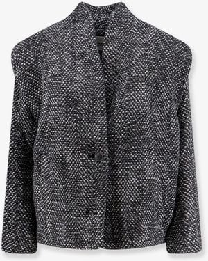 Isabel Marant Drogo Mélange Fabric Coat - Grey