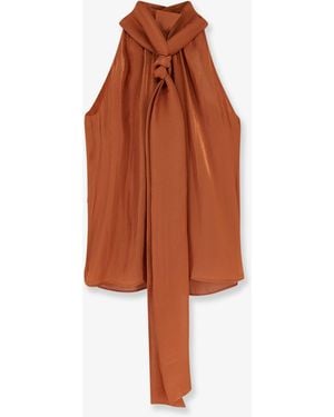 ACTUALEE Satin Top - Orange