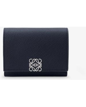 Loewe Portafoglio Trifold Anagram - Blu