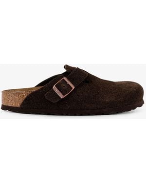 Birkenstock Boston Bs Suede Mule - White