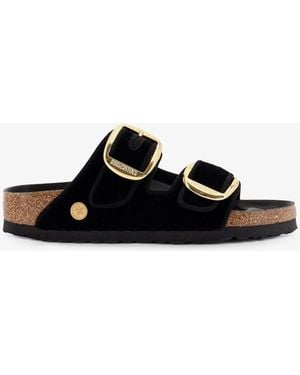 Birkenstock Arizona Big Buckle Piping Rivet Logo Sandals - Black