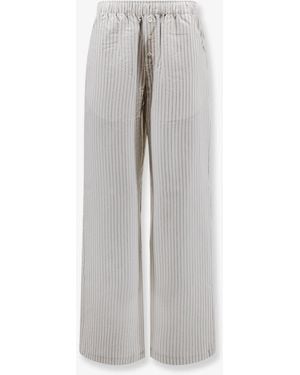 Rohe Silk Pants With Striped Pattern - Gray