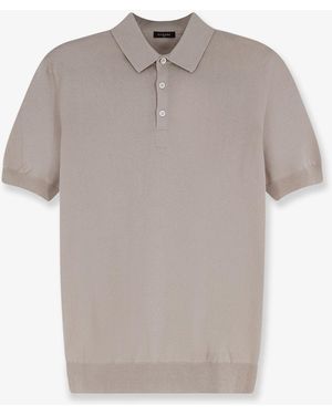 NUGNES 1920 Cotton Polo Shirt - Grey
