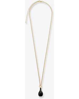 TOTEME Collana Onyx Drop - Bianco