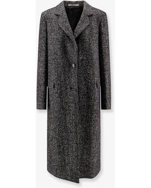 Tagliatore Amanda Herringbone Fabric Coat - Black