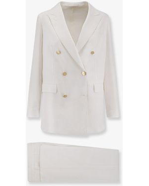 Tagliatore Jasmine Linen Suit - White