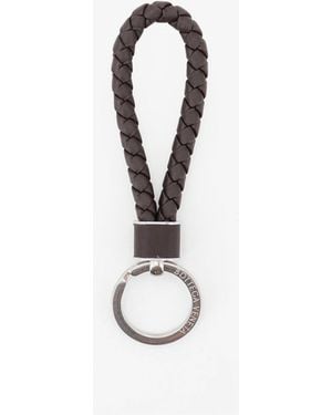 Bottega Veneta Leather Keychain - White