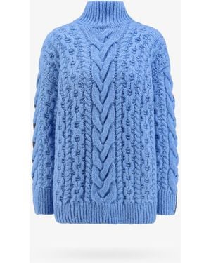 Stella McCartney Bicolor Alpaca Blend Sweater - Blue