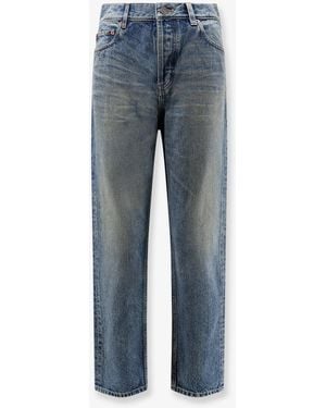 Saint Laurent Ankle Midi Denim Jeans - Blue