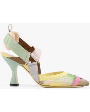 Fendi Colibri Mesh Pumps - White