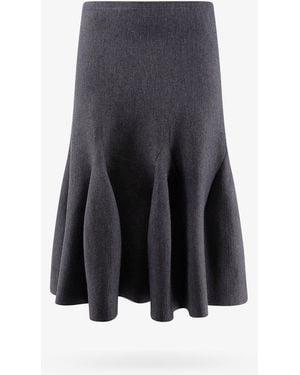 Alaïa Virgin Wool Blend Skirt - Gray