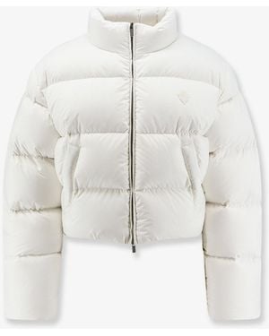 Gucci Crop Fit Down Jacket With Crest - White