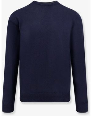 NUGNES 1920 Virgin Wool Basic Sweater - Blue