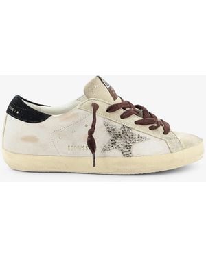 Golden Goose Super-Star Suede Trainers With Iconic Side Logo - Grey