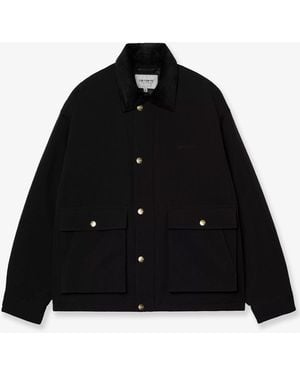 Carhartt Quentin Nylon Jacket With Embroidered Logo On The Front - Black
