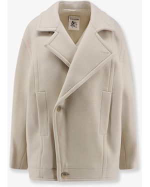 Semicouture Wool Blend Coat - White