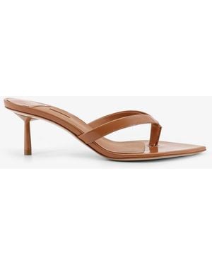 Le Silla Sandals Gisele Patent Leather - Brown