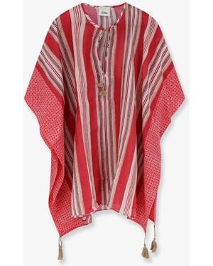 Isabel Marant Loreliz Cotton And Silk Beach Robe Dress - Red