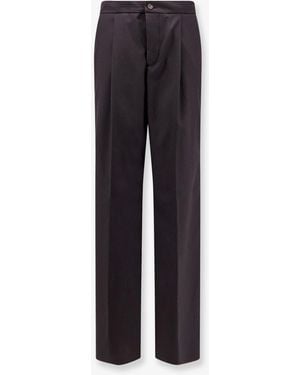 Hevò Wool Blend Trousrs - Blue