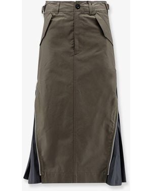 Sacai Cotton Skirt - Green