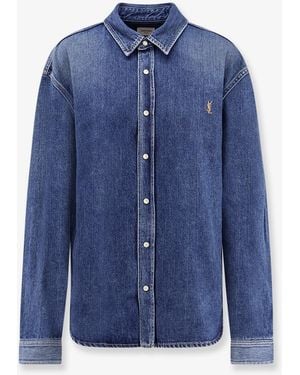 Saint Laurent Camicia Cassandre - Blu
