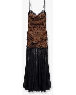 retroféte Aliza Lace Long Dress - White