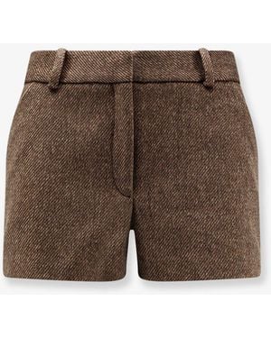Frankie Shop Kate Wool Blend Shorts - Brown